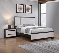 Remington Chalk/Ebony King Panel Bed - Ornate Home