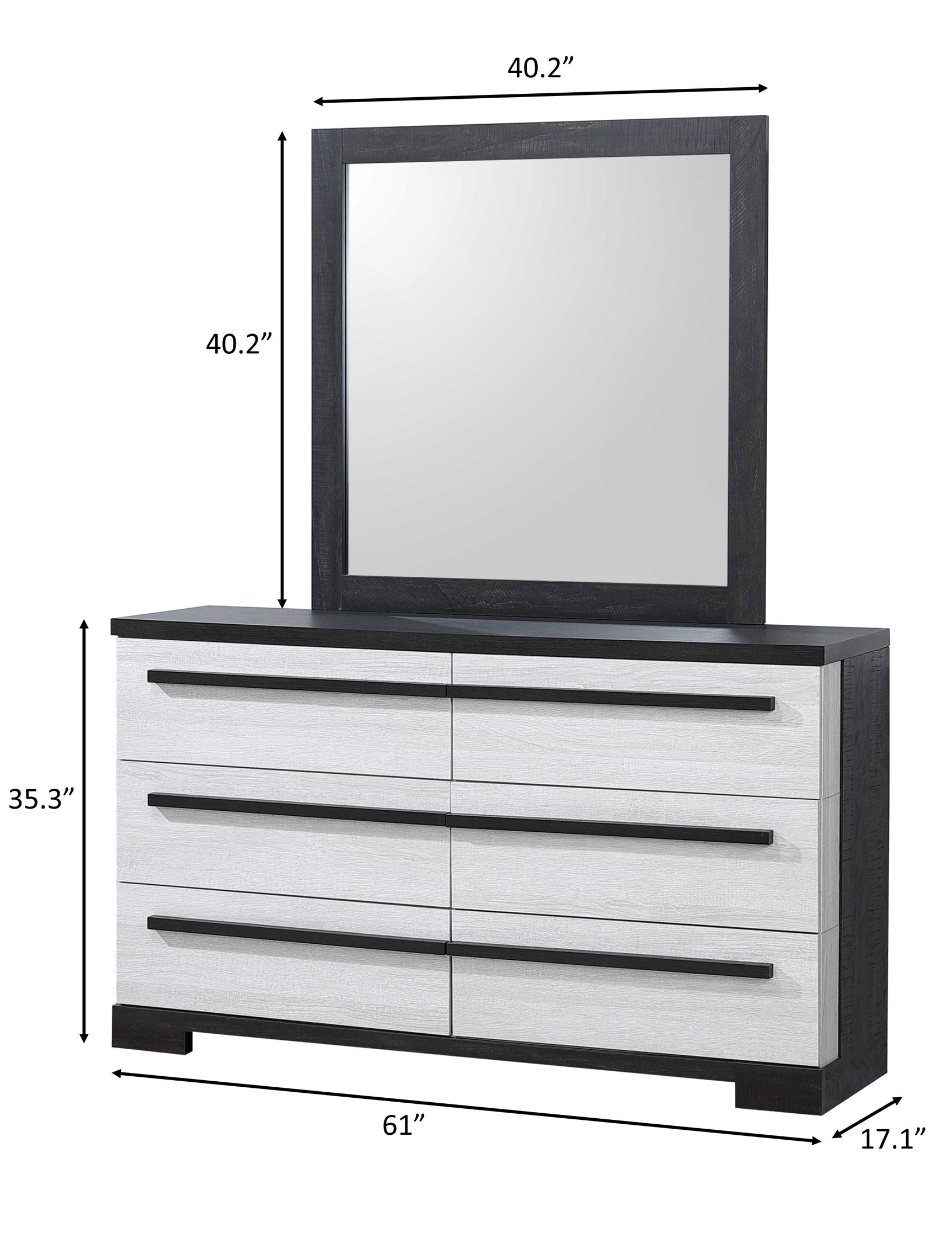 Remington Chalk/Ebony Panel Bedroom Set - Ornate Home