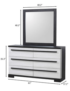 Remington Chalk/Ebony Panel Bedroom Set - Ornate Home