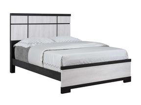 Remington Chalk/Ebony Queen Panel Bed - Ornate Home