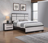 Remington Chalk/Ebony Queen Panel Bed - Ornate Home