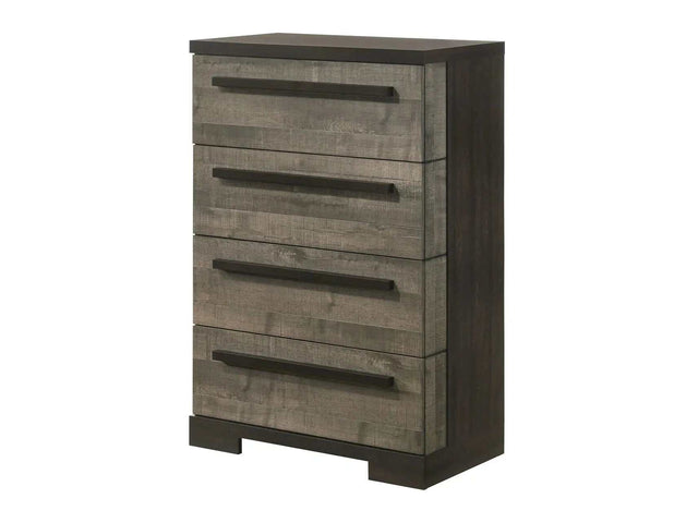 Remington Rustic Gray & Dark Ebony Chest - Ornate Home