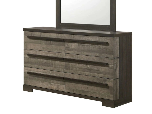 Remington Rustic Gray & Dark Ebony Dresser - Ornate Home