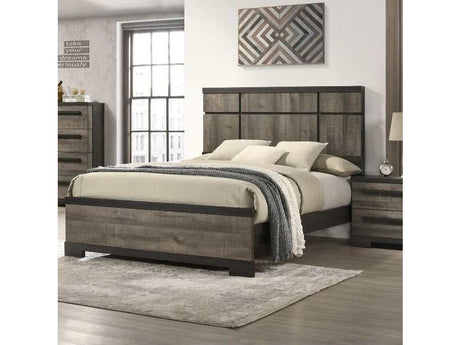 Remington Rustic Gray & Dark Ebony King Bed - Ornate Home