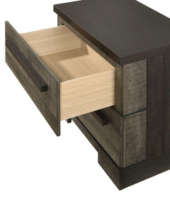 Remington Rustic Gray & Dark Ebony Nightstand - Ornate Home