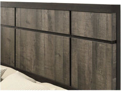 Remington Rustic Gray/Dark Ebony Panel Bedroom Set - Ornate Home