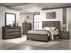 Remington Rustic Gray/Dark Ebony Panel Bedroom Set - Ornate Home
