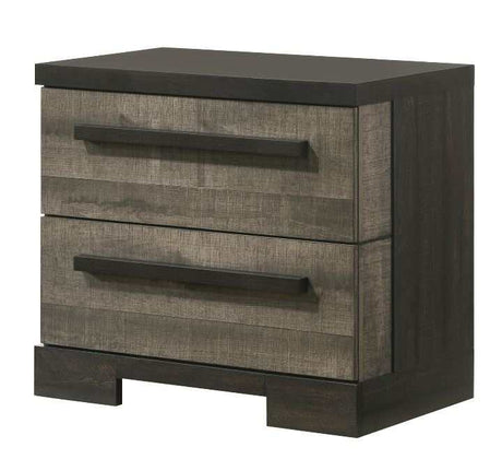 Remington Rustic Gray/Dark Ebony Panel Bedroom Set - Ornate Home