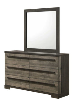 Remington Rustic Gray/Dark Ebony Panel Bedroom Set - Ornate Home