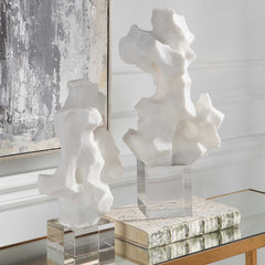 Remnant White Sculptures (Set of 2) - Ornate Home