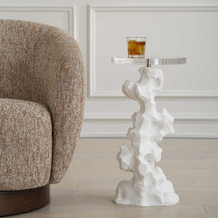 Remnant White Stone Drink Table - Ornate Home