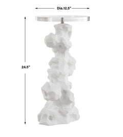 Remnant White Stone Drink Table - Ornate Home