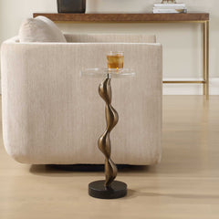 Remolino Bronze Drink Table - Ornate Home