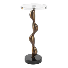 Remolino Bronze Drink Table - Ornate Home