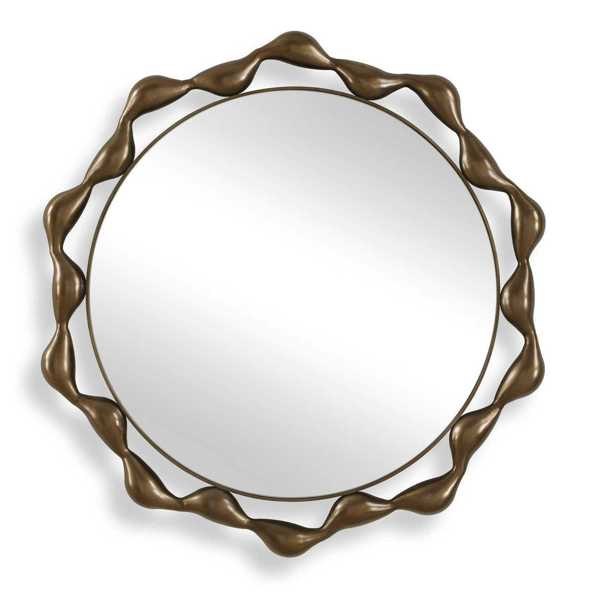 Remolino Bronze Round Mirror - Ornate Home