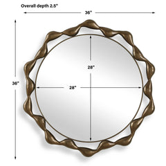 Remolino Bronze Round Mirror - Ornate Home