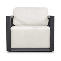 Remsen Black/Oyster Outdoor Lounge Chair - Ornate Home