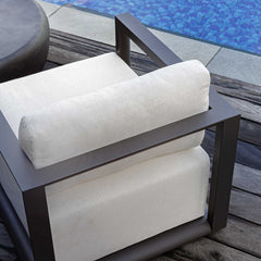 Remsen Black/Oyster Outdoor Lounge Chair - Ornate Home