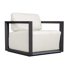 Remsen Black/Oyster Outdoor Lounge Chair - Ornate Home