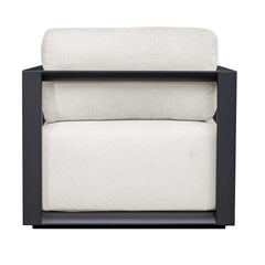 Remsen Black/Oyster Outdoor Lounge Chair - Ornate Home