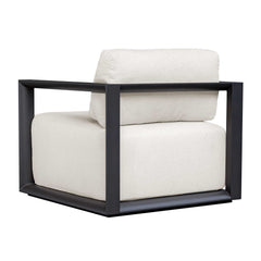 Remsen Black/Oyster Outdoor Lounge Chair - Ornate Home