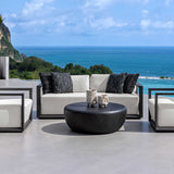 Remsen Black/Oyster Outdoor Sofa - Ornate Home