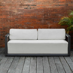 Remsen Black/Oyster Outdoor Sofa - Ornate Home