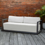 Remsen Black/Oyster Outdoor Sofa - Ornate Home