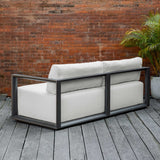 Remsen Black/Oyster Outdoor Sofa - Ornate Home