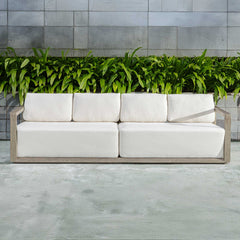 Remsen Gray Large Outdoor Sofa - Ornate Home