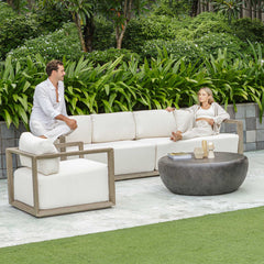 Remsen Gray Large Outdoor Sofa - Ornate Home