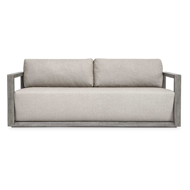 Remsen Weathered Gray/Dove Outdoor Sofa - Ornate Home