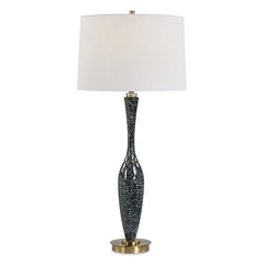 Remy Blue/Brass/White Polished Table Lamp - Ornate Home