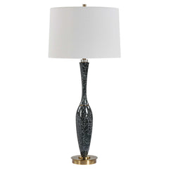 Remy Blue/Brass/White Polished Table Lamp - Ornate Home