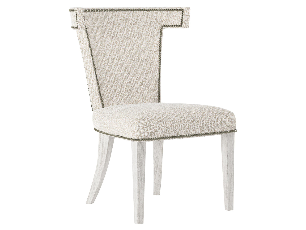 Remy Glacier White/Off-White Fabric Side Chair - Ornate Home