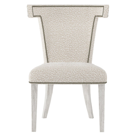 Remy Glacier White/Off-White Fabric Side Chair - Ornate Home