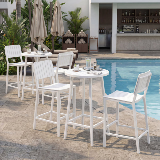 Ren White Bar Table - Ornate Home