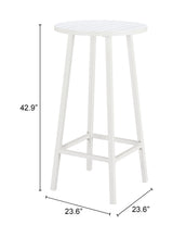 Ren White Bar Table - Ornate Home