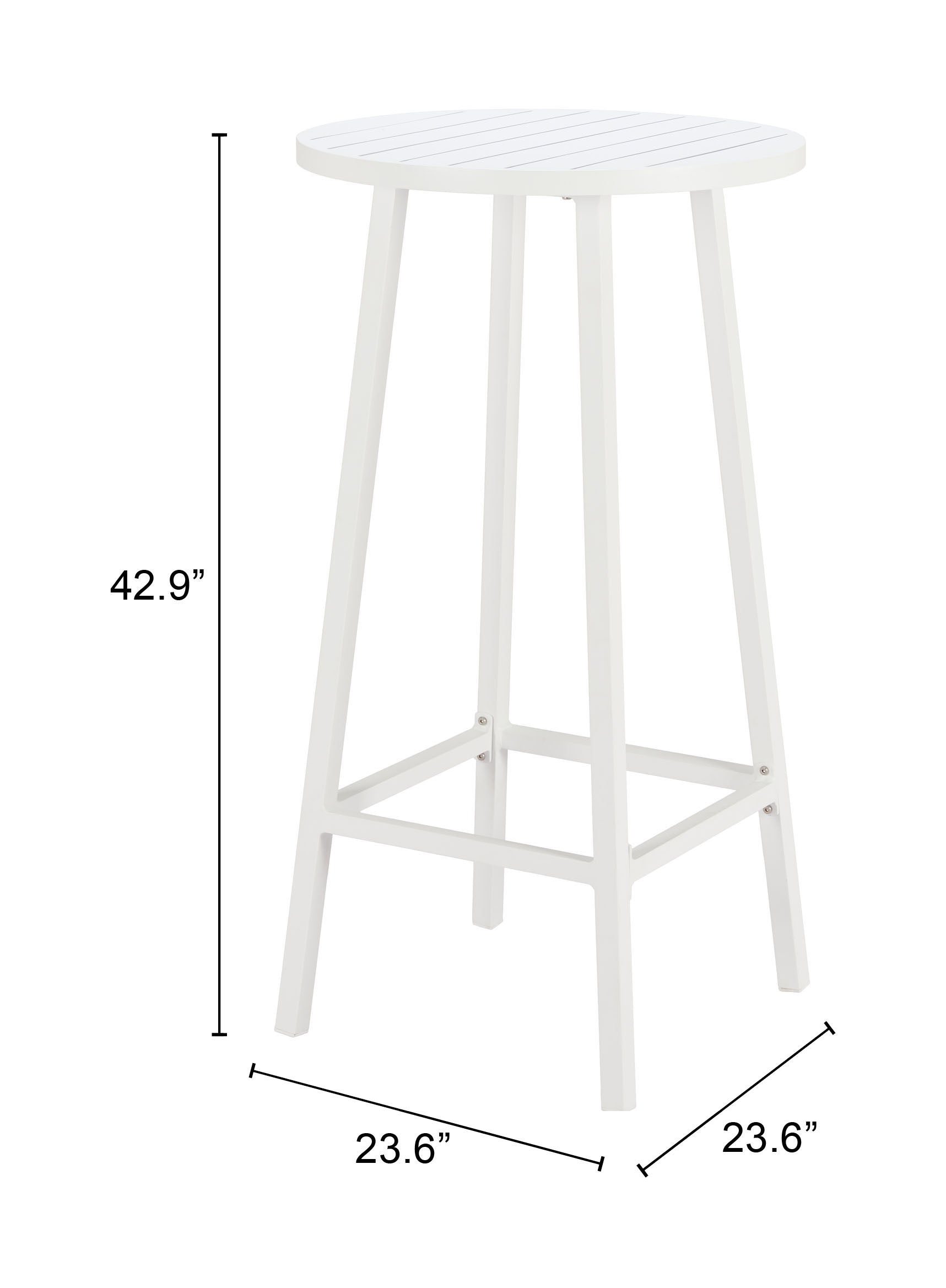 Ren White Bar Table - Ornate Home