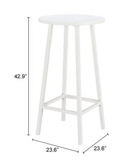 Ren White Bar Table - Ornate Home
