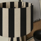 Renae Black Handwoven Cotton Thread Striped Table Lamp - Ornate Home