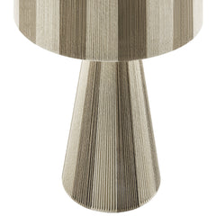 Renae Cobblestone Handwoven Cotton Thread Striped Table Lamp - Ornate Home
