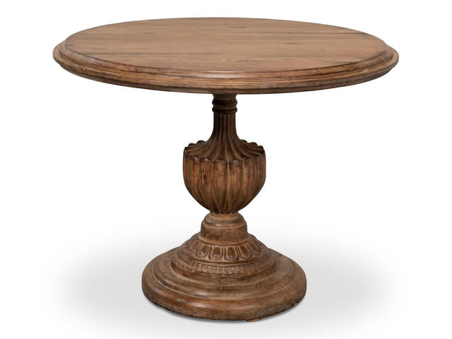 Renaissance Brown Pedestal Dining Table - Ornate Home