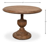Renaissance Brown Pedestal Dining Table - Ornate Home