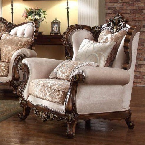 Renaissance Chenille Living Room Set / 3pc - Ornate Home