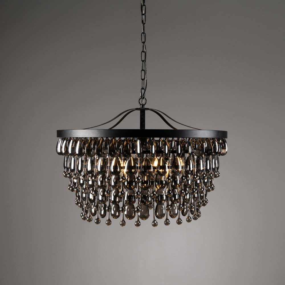 Renata Black Chandelier (28" W) - Ornate Home