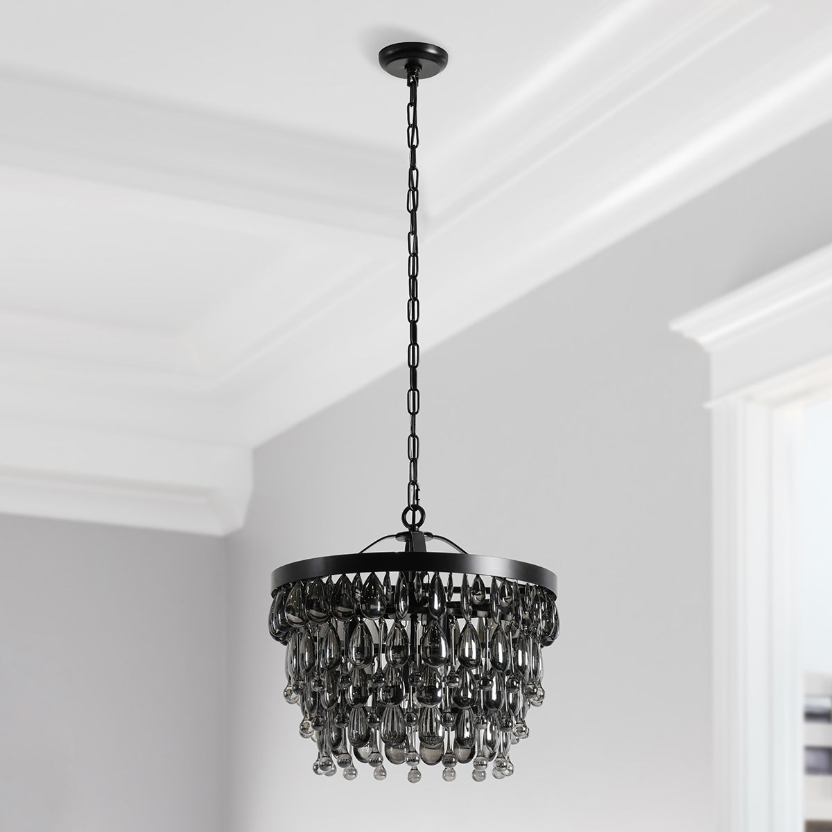 Renata Black Chandelier - Ornate Home