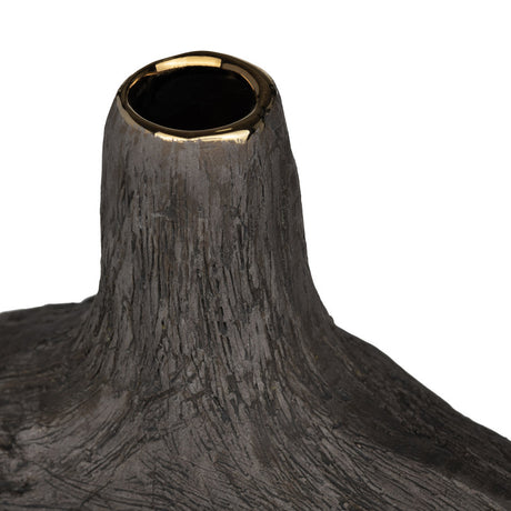 Renault Bronze/Gold 2 Piece Glazed Ceramic Vases - Ornate Home