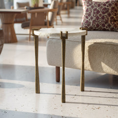 Rench White Side Table - Ornate Home