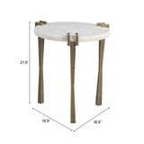 Rench White Side Table - Ornate Home